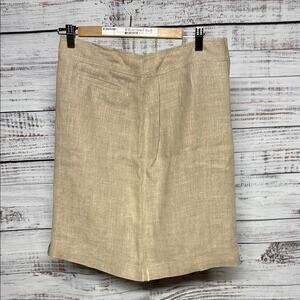 Philosophy di Alberta Ferretti Beige Linen Skirt Size 8
